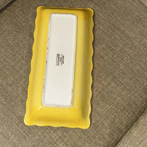 2 Italian Villa Pattern Rectangle Serving Dishes HomeTrends Yellow (2 matching) - Picture 15 of 16